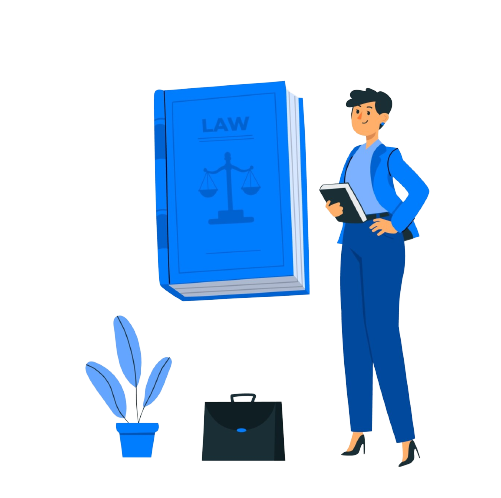 female lawyer concept illustration