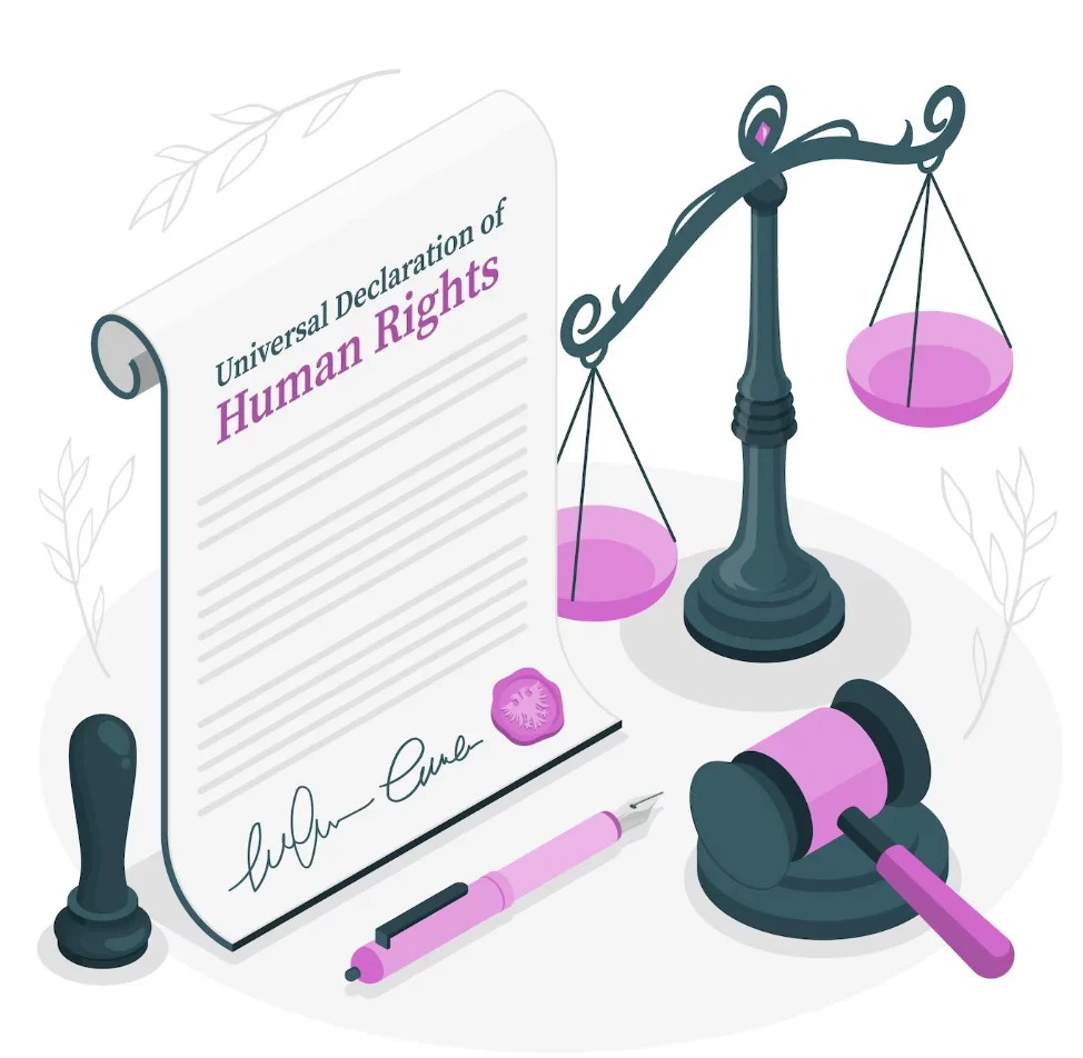 niversal declaration of human rights concept illustration